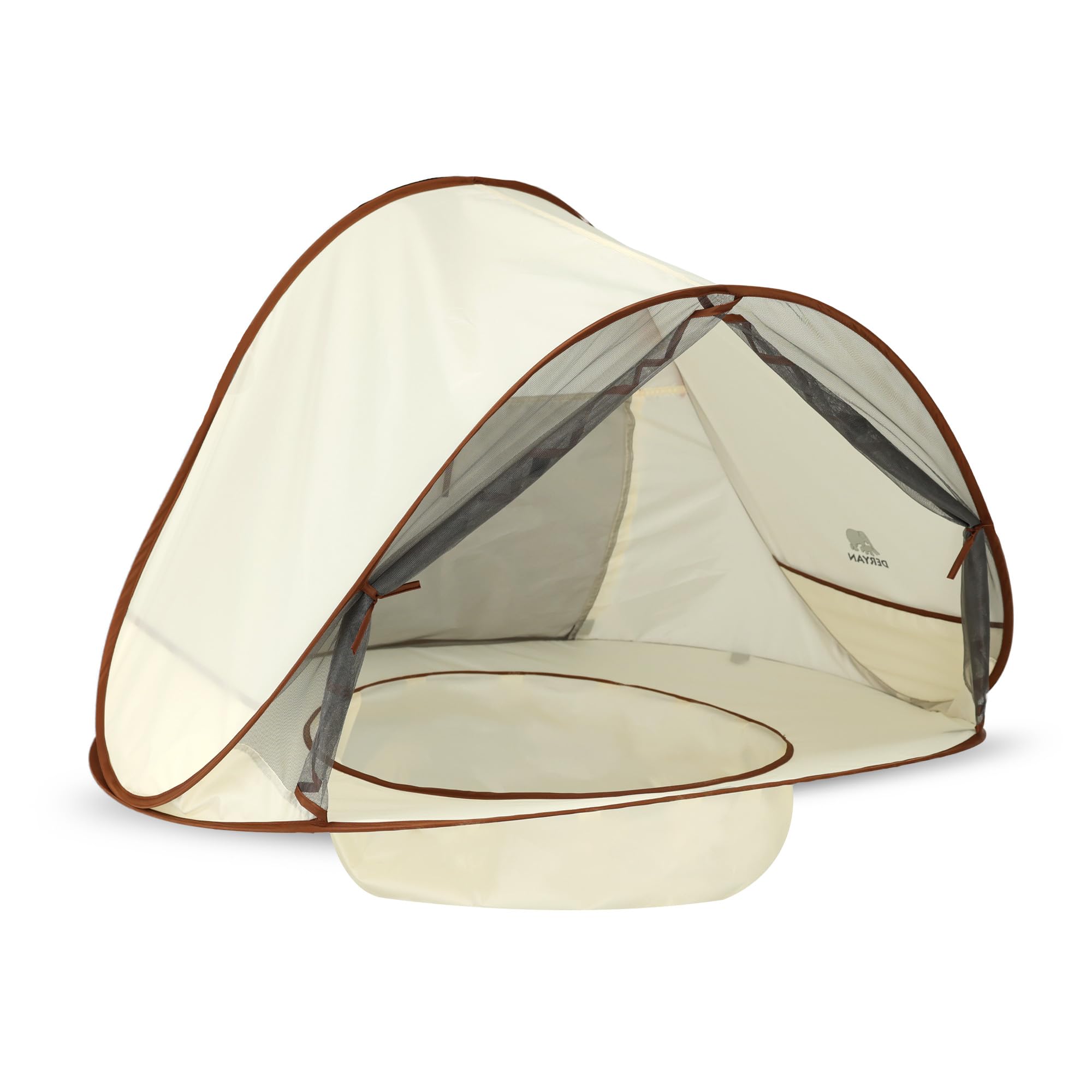 Deryan Kinderpool Pop-Up 3-in-1 – Baby Pool mit UV-Schutz 50+ – Faltbares Kinder Schwimmbecken – Inklusive Tragetasche – Leicht, Kompakt & Tragbar – Sand