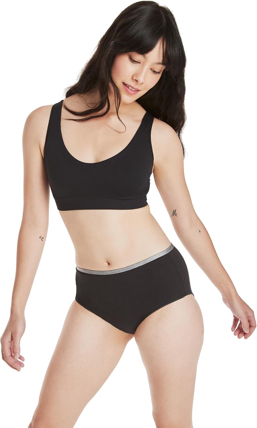 Hanes Women's Stretch Cotton Moisture-Wicking Bikini Underwear Value Pack, Smoothing Bikini Panties 10-Pack (Colors May Vary) - Image 5