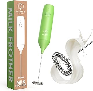 Oliver's Kitchen ® Handheld melkopschuimer - Maak melkschuim voor koffie, cappuccino's, warme chocalaat en meer in enkele ...