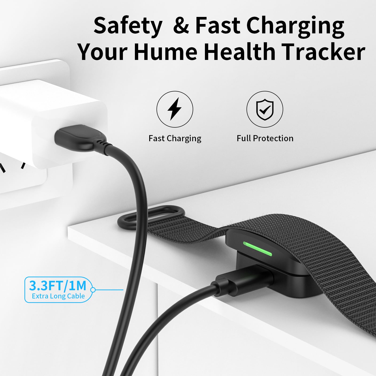 Lot de 2 stations de charge compatibles avec le chargeur Hume Band 2.0 avec