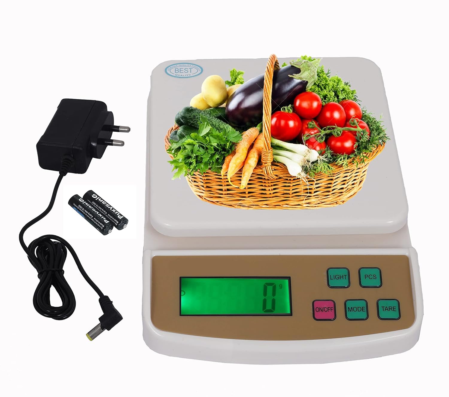 Pinopa Digital Kitchen Scale with Tare Function, 10 kg Capacity,Digital Kitchen Scales Vegetable, Food Weight Machine for Shop Home White-image-45