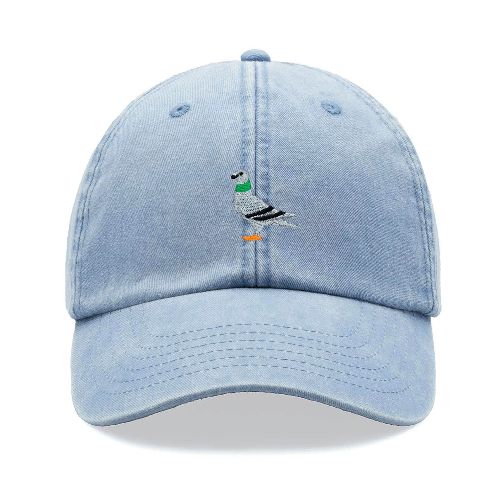Cap Base Unisex Light Blue Pigeon Baseball Cap Vintage Washed Dad Hat Adjustable