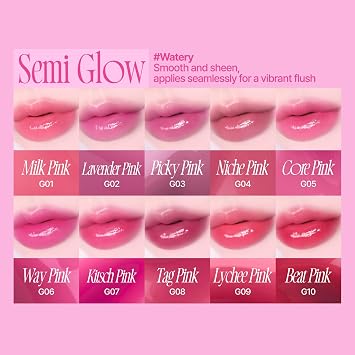 fwee Pink Obsession Stay-Fit Lip Tint | G03 Picky Pink | Weightless & Layerable Tint for Smudge-proof, Long-lasting Wear | Soft Blur Finish or Vibrant Flush | 3.8g