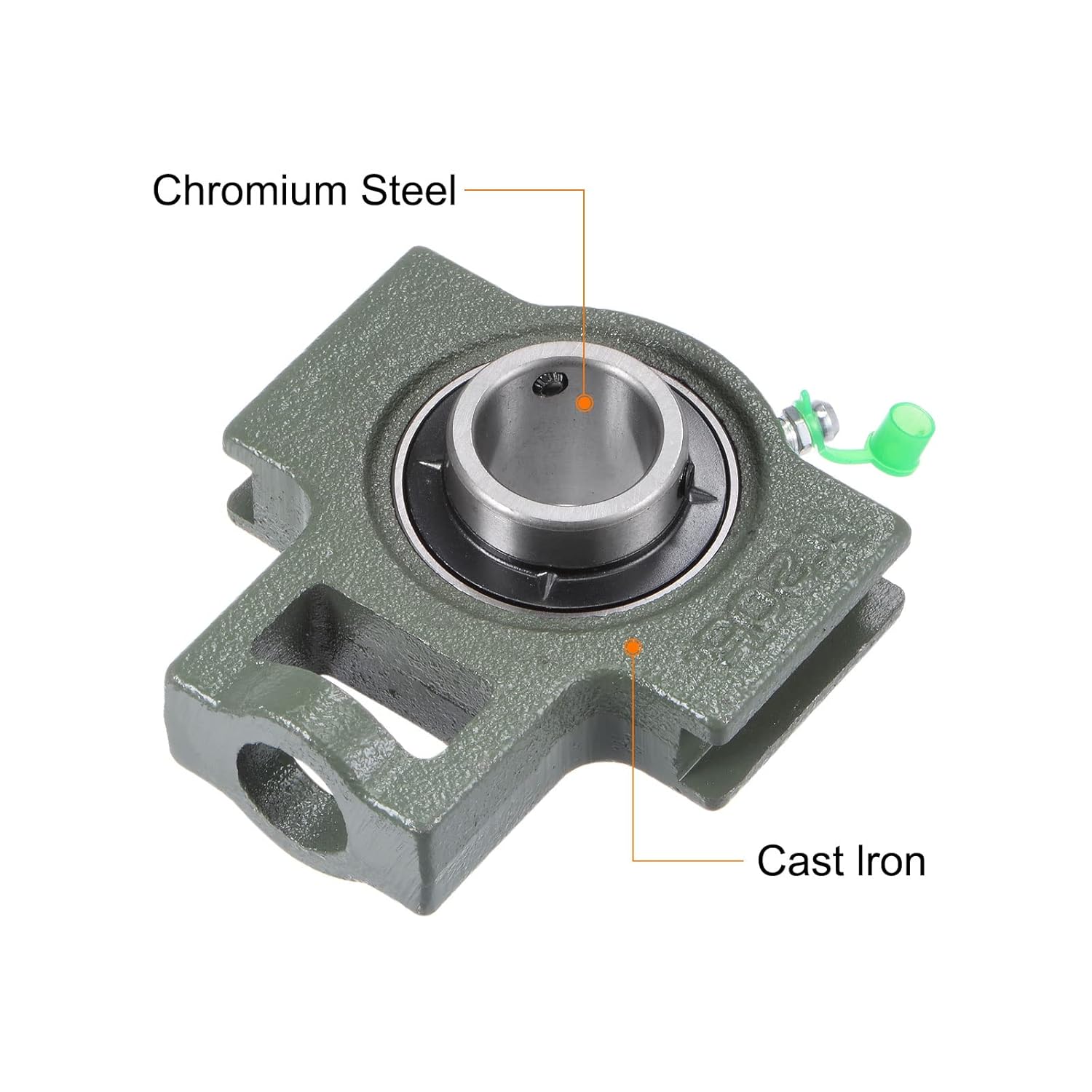 uxcell UCT205 Take-Up Block Bearings 25mm Bore Cast Iron Bearing Unit Set Screw Lock