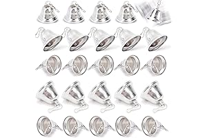 MCPINKY Silver Jingle Bells for Christmas Crafts