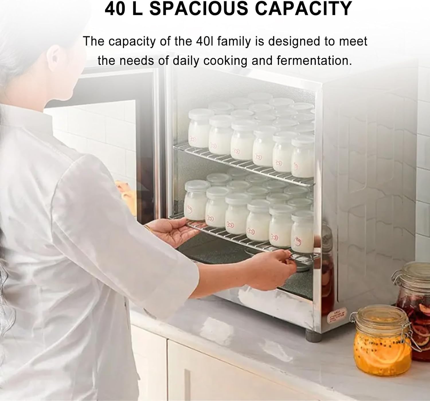 260W Professional Bread Fermenter,40L Dough Proofer Yogurt Fermentation Machine,20-50℃ Temperature & Humidity Set Up