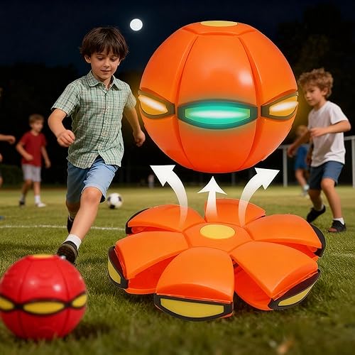 Miniatura 7 de Bola mágica que rebota para perro, gato, disco volador de ovnis mágico, bola deformante, platillo volador mágico, juguetes de fútbol para perros