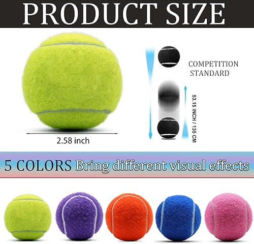 Miniatura 4 de Swingers Paquete de 20 Pelotas de Tenis, Pelotas de Ejercicio de Entrenamiento para Perros Mascotas, Pelotas de Tenis de Práctica de Alta