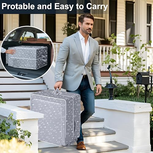 Miniatura 2 de REAWUL Cama de viaje plegable portátil para niños, cama de piso para niños, funda lavable para niños pequeños y niños, gris