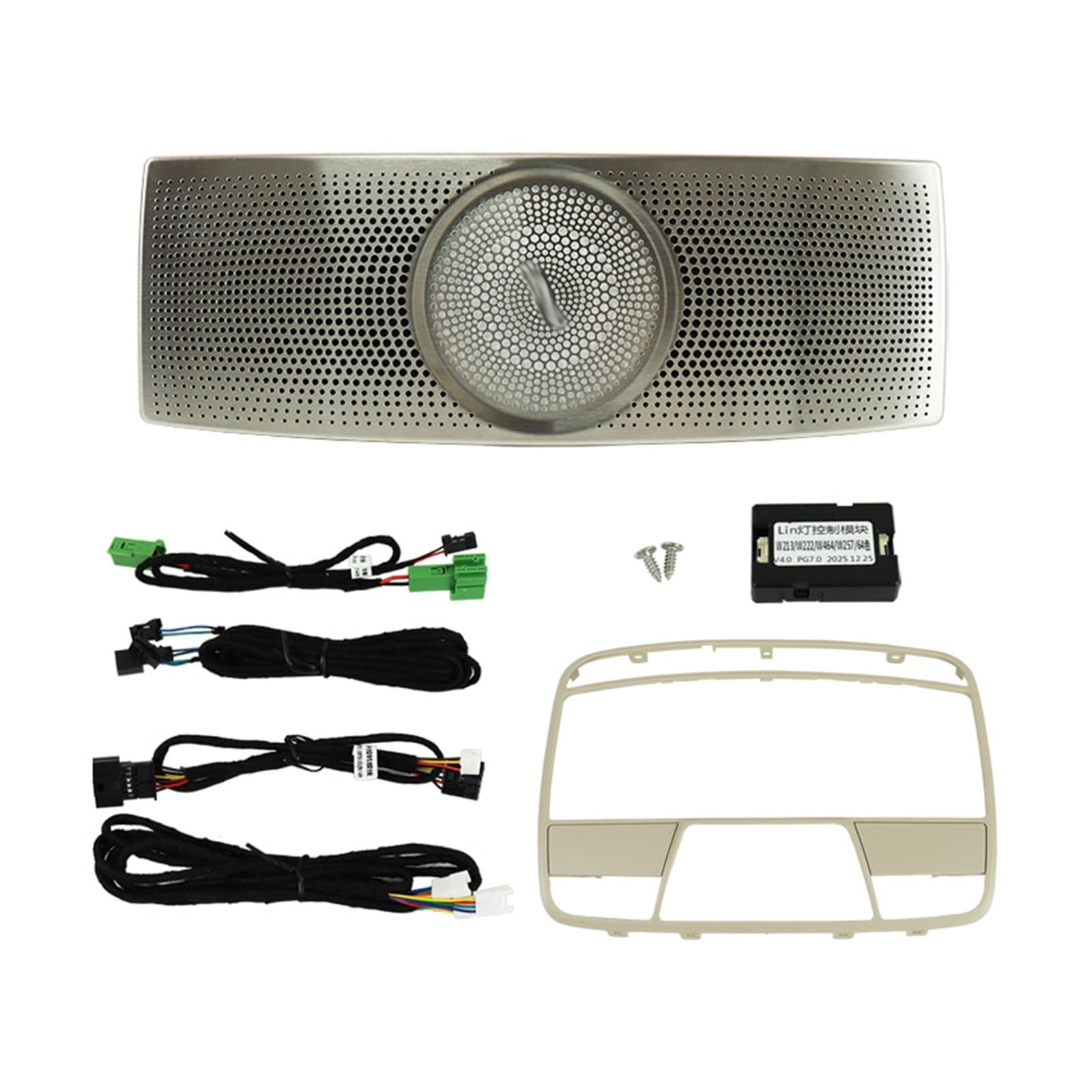 Luz De Techo Luz LED Ambiental Estuche Gafas Altavoz 64 Colores Lámpara Lectura Audio Sonido Para Mercedes Para Benz Para Clase E W213(W213 Beige)