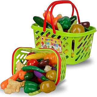 10 Toca Boca Room Ideas for a Modern Mansion Kitchen 63 38 PCS Fruits and Vegetables Shopping Basket Play Food Plastic Toys Set,...