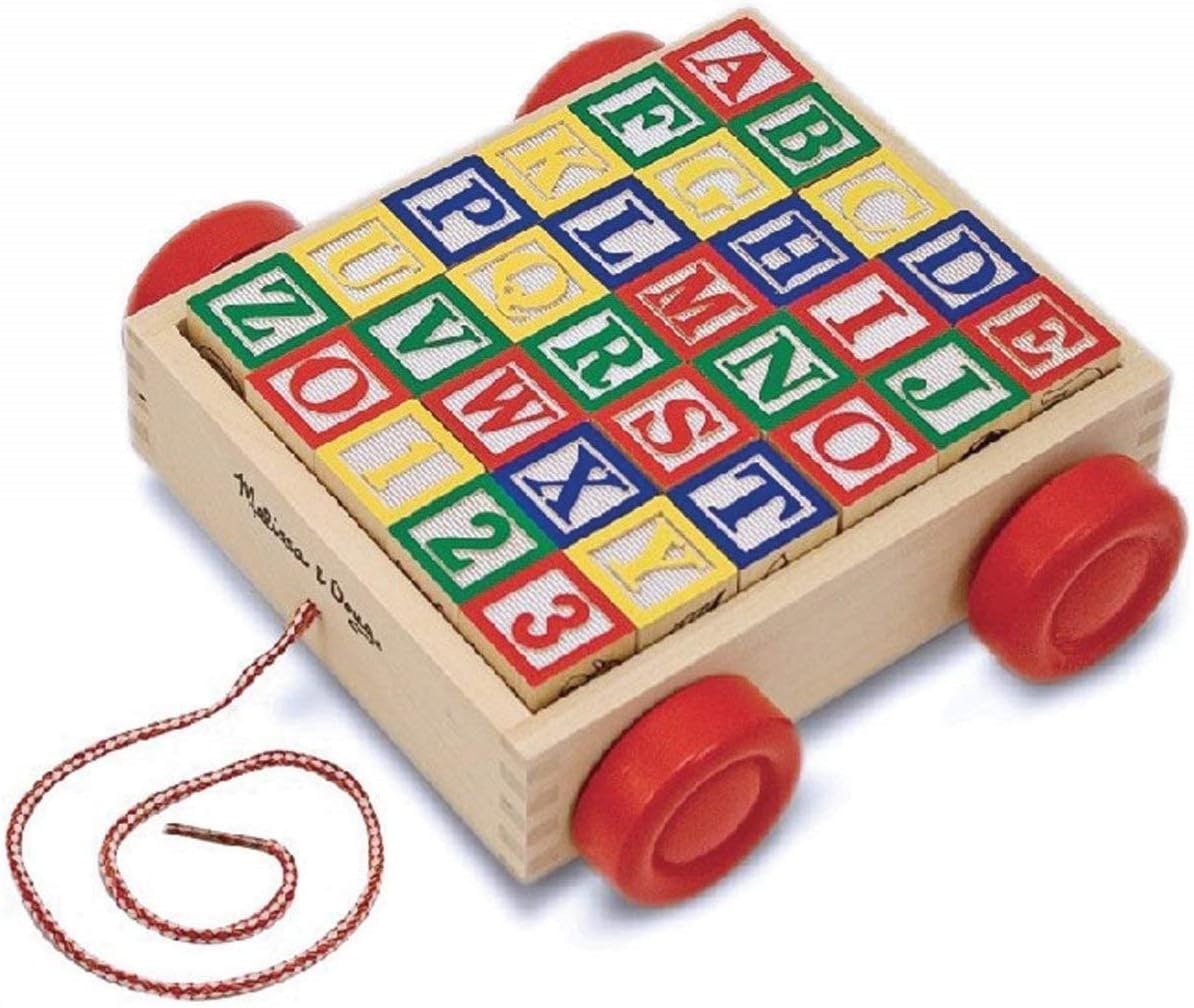 Melissa & Doug Classic ABC Block Cart , 1 Count (Pack of 1)