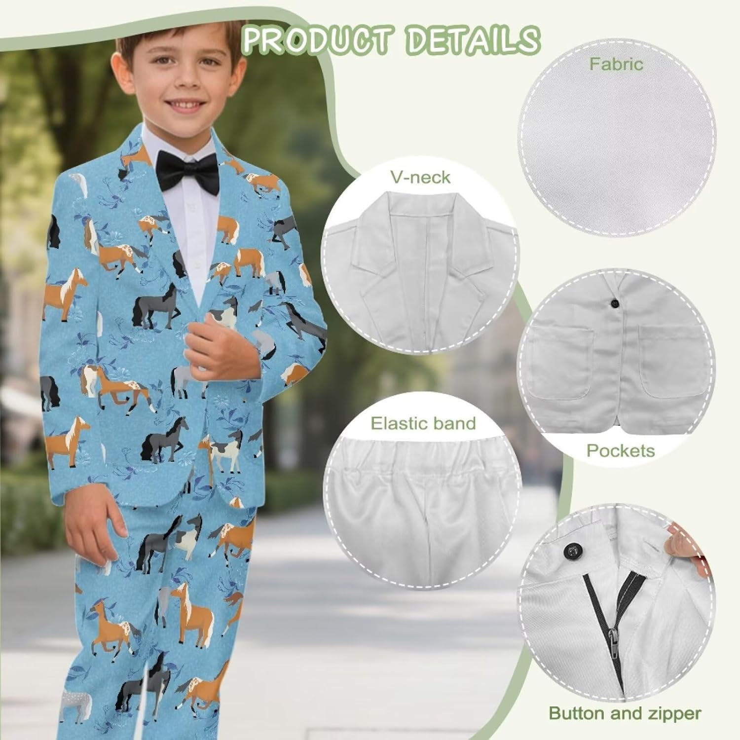 Kids Suit Set Boys Suit Kids Tuxedo Suits for Boys Blazer and Dress Pants Communion Boy Graduation Gifts Prom Party