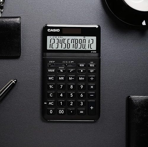 Miniatura 2 de Casio JF-S200-BK-N Stylish Calculator, Black, 12 Digits, Just Type