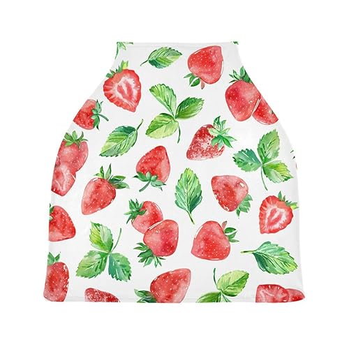 Miniatura 9 de Moudou Funda de asiento de coche para bebé, color rojo, suave, elástica, cubierta de toldo para asiento de automóvil, funda de lactancia para recién