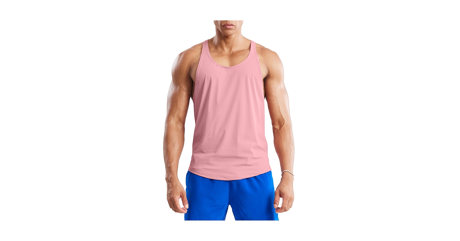 Amazon.com: Ouber Men's Mesh Racerback Tank Tops Gym Fitness
