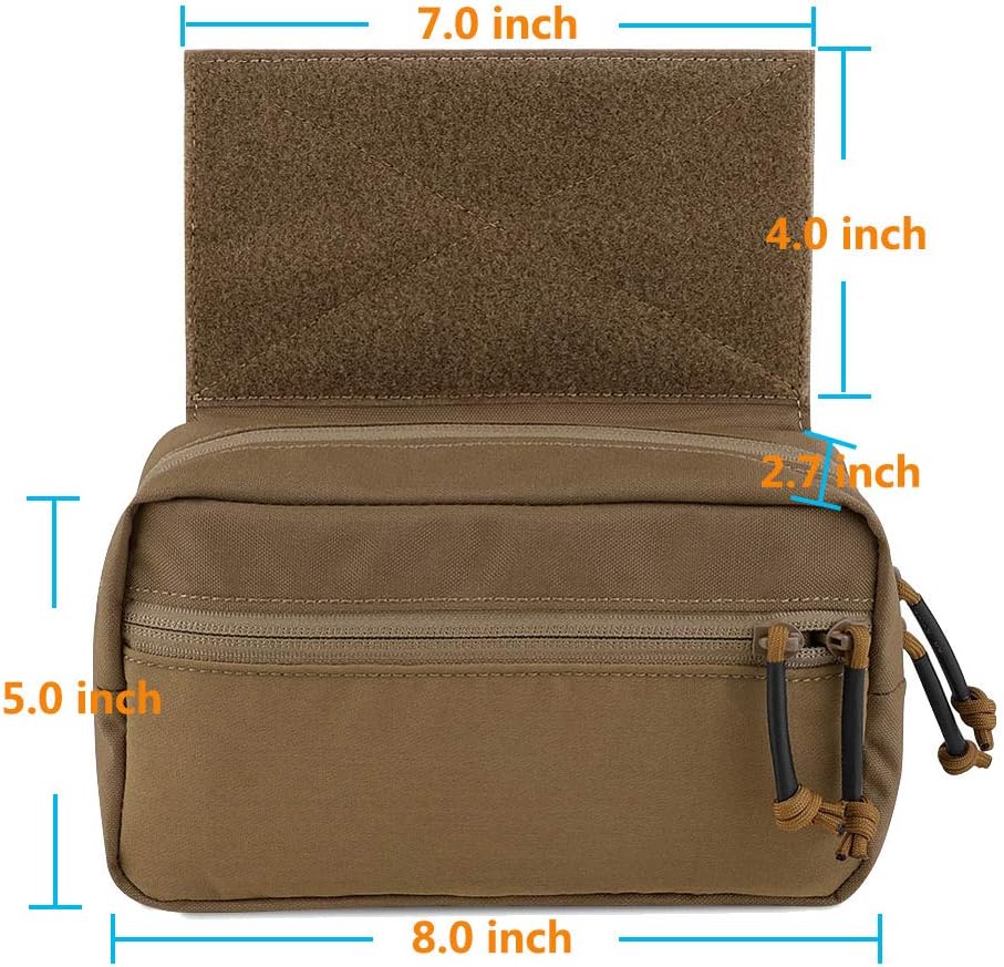 KRYDEX Tactical Drop Pouch Sub Abdominal Carrying Kit Bag for Tactical Vest Chest Rig (Multicam) : Sports & Outdoors