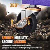 Vista 7 de Oakcloud Lockable 8-Drawer Rolling Tool Chest & Cabinet Combo with Black Liner – Heavy-Duty Steel Garage Tool Box on Wheels – Detachable Top Toolbox