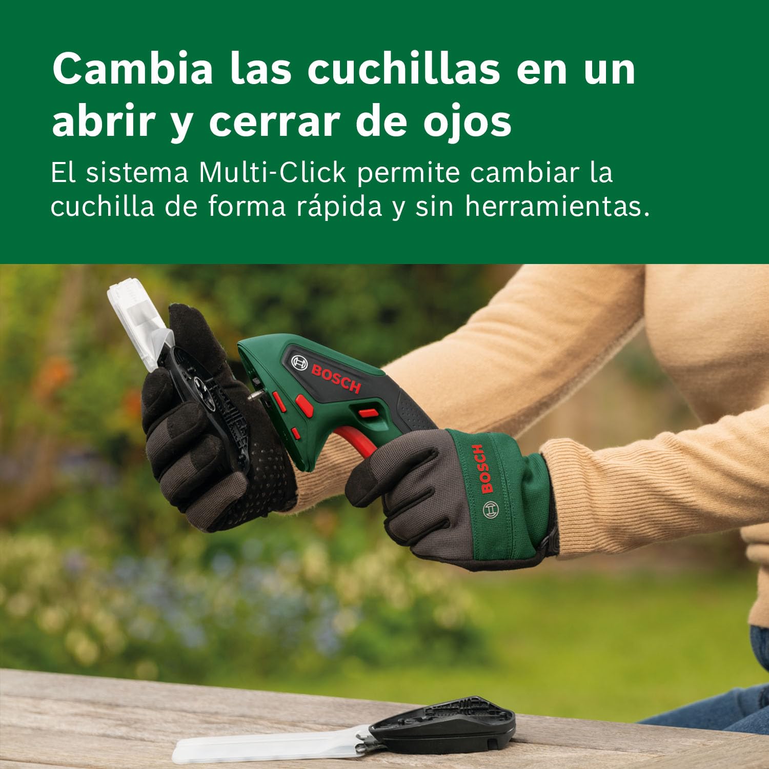 Bosch Tijera cortacésped a batería ISIO 4V | cuchilla 80 mm, batería de 4 V, sin cable ni cargador