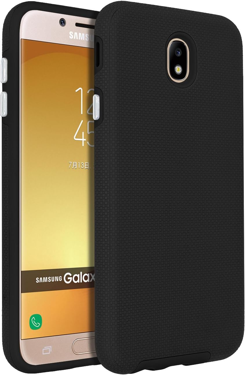 ANLI Galaxy J7 Pro Case,Galaxy J730G Case, [Slim Fit] Drop Protection Hybrid Dual Layer Armor Protective Case Cover for Samsung Galaxy J7 Pro SM-J730G 5.5 Inch-Black