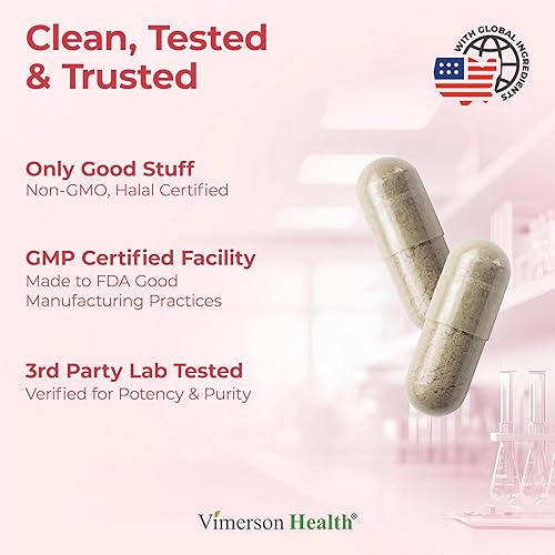 Miniatura 4 de Harmonía hormonal para mujeres con cohosh negro, Dong Quai y trébol rojo - Equilibrio hormonal natural para mujeres de todas las edades - Apoya el