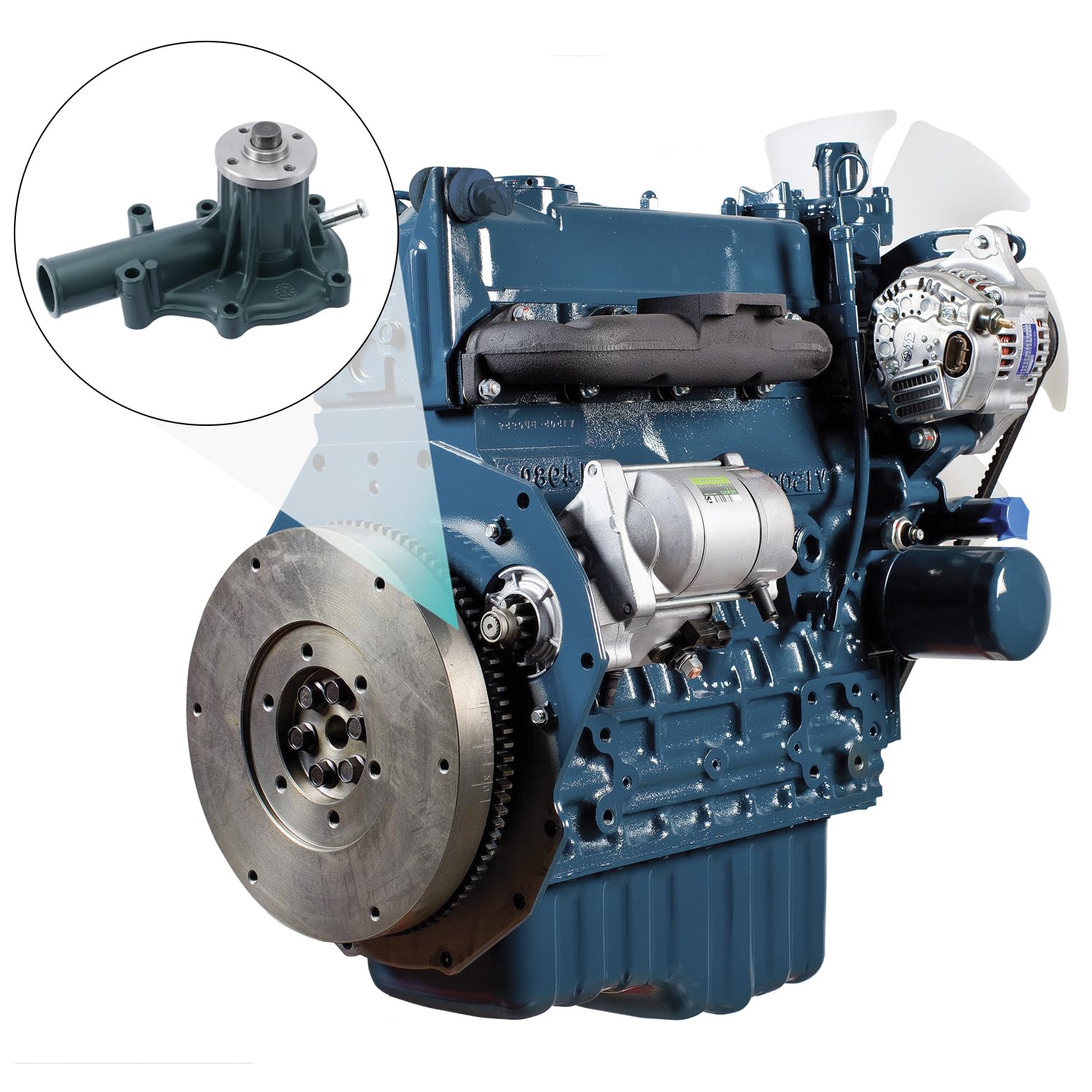 Pompe à Eau Compatible Kubota D905 D1005 D1105 V1205 V1305 V1505 | Remplacement OEM