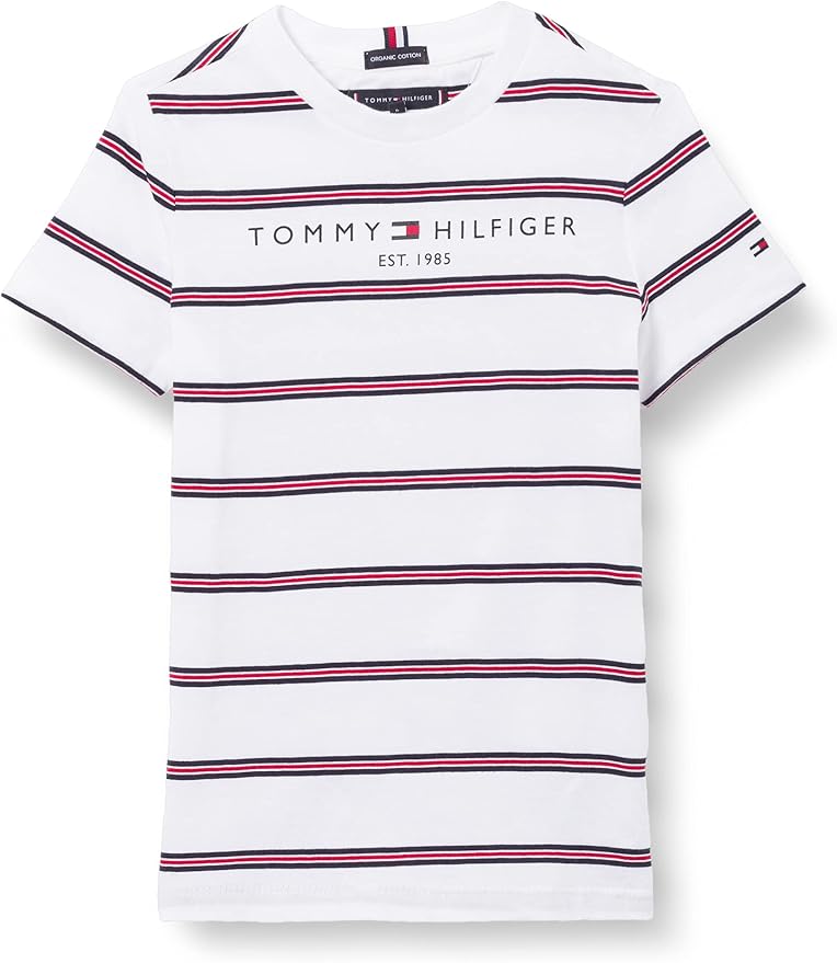 Tommy Hilfiger Essential Stripe Tee S/S Camicia Bambini e Ragazzi