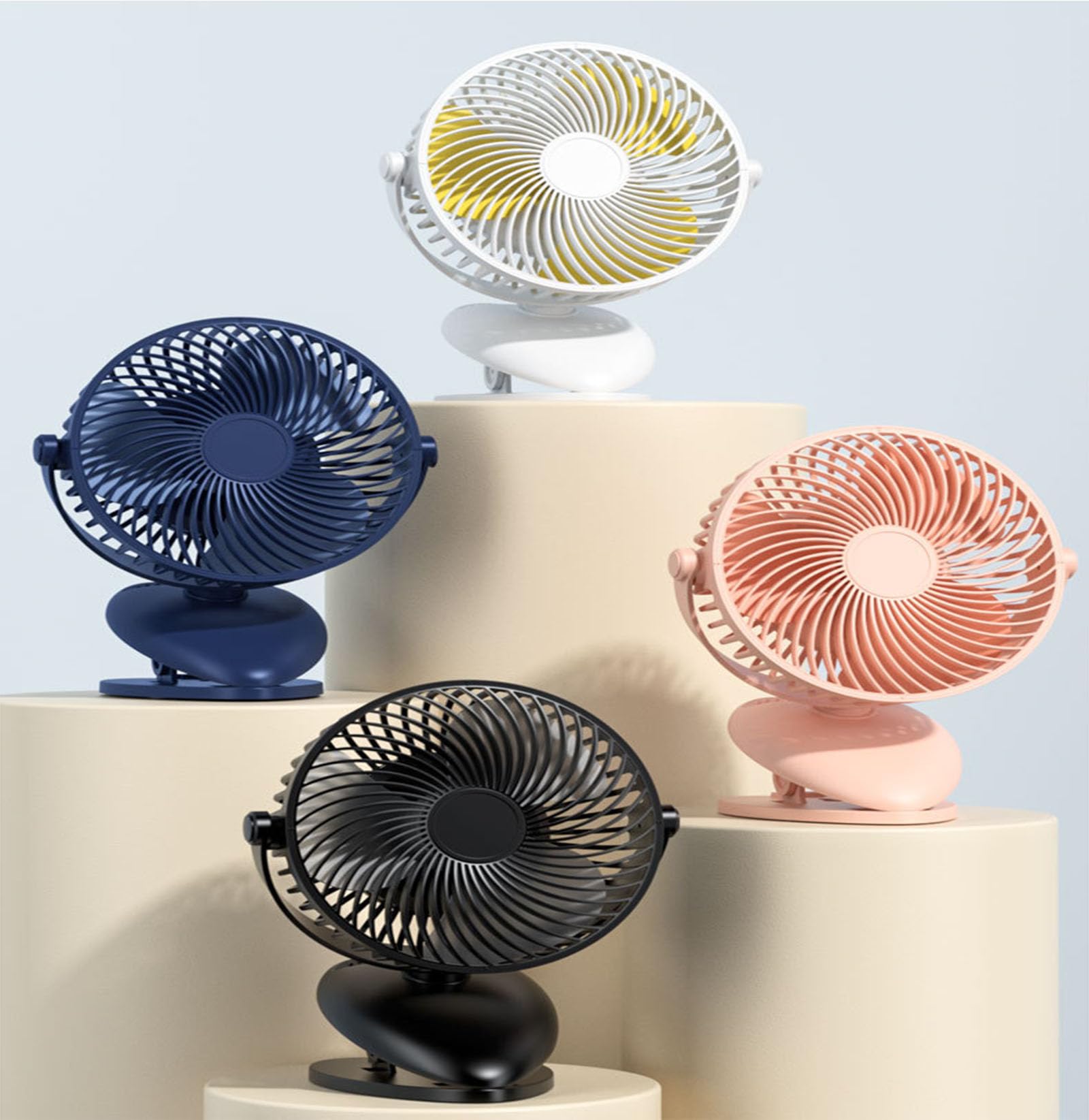 Ventilador con Clip, Ventilador para Cochecito De Bebé, Silencioso, Mini Ventilador con Clip De Refrigeración De 5 V, Ventilador con Clip para Cama, Ventilador De Escritorio,001,7in