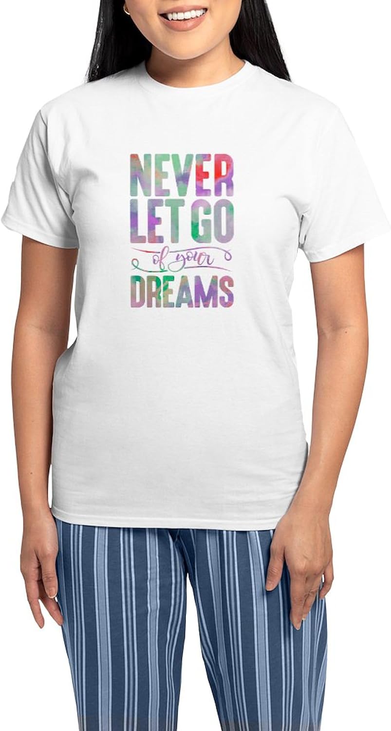 CafePress Never Let Go Women's Light Pajamas Women's Novelty Cotton Pajama Set, Comfortable PJ Sleepwear