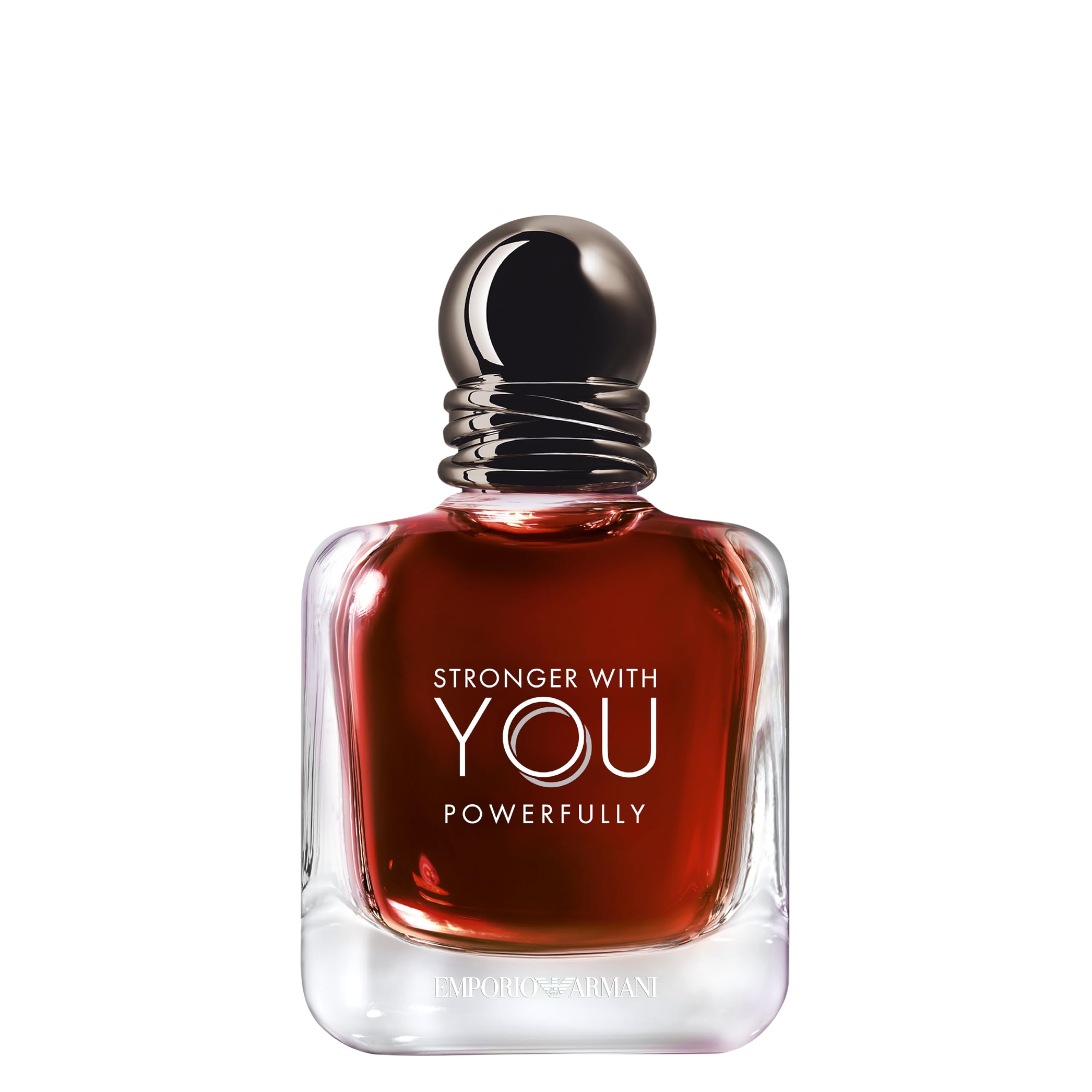 Armani Beauty Stronger With You Powerfully Köln für Herren, 3,3 Fl Oz | Warmer und würziger Duft, Kastanienakkord, süße Kirsche, Lavendel