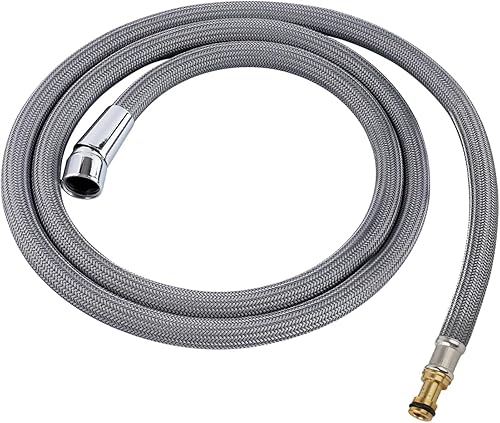 159560 Kit de manguera de repuesto compatible con grifos de cocina extraíbles Moen, 66 pulgadas, tuerca cromada, 159560 kit de manguera de