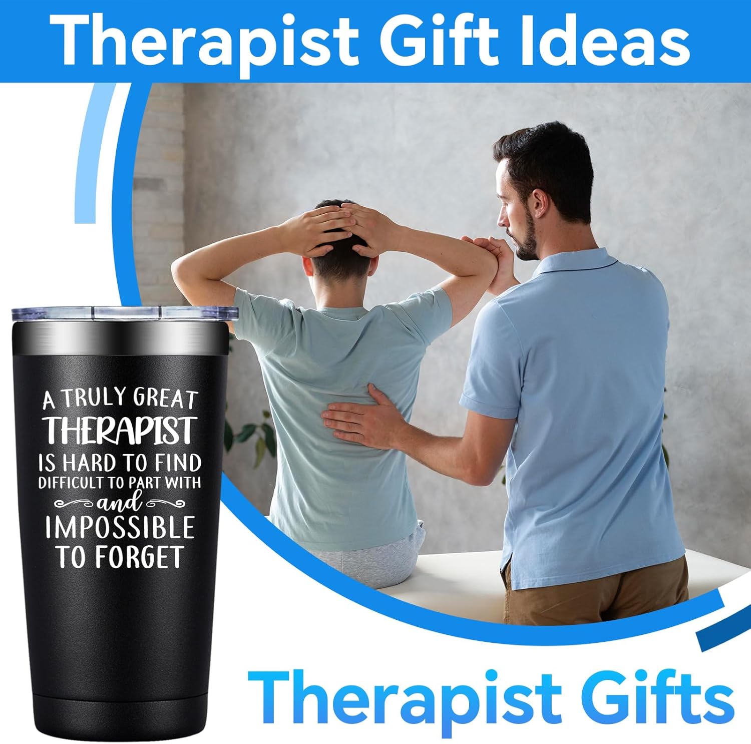 Therapist Gifts - Physical Therapist Gifts for Men - Christmas Gift for Occupational, Respiratory, Massage Therapy - 20oz Tumbler - Image 3