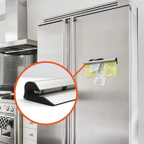 Miniatura 7 de PHS Clip It - Sistema para colgar tiras  Soporte de aluminio para boletos de 11 12 pulgadas para pedidos de restaurantes, carril de boletos o