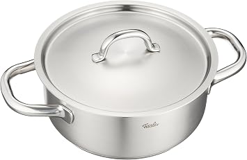 Fissler 33-120-20 Two-Handled Pot, Stainless Steel Pot, 7.9 inches 20 cm, Family Line, Casserole Gas Stoves/Induction Compatible, Anhydrated Cooking, 3-Layer Bottom, Oven Cooking, Dishwasher Safe