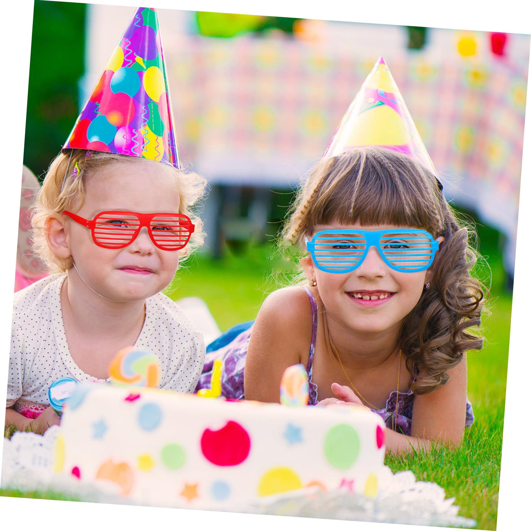 BESPORTBLE 18 Pcs Neon Shutter Glasses Bulk Party Pack Plastic Party Sun Glasses Festival Favors for Women