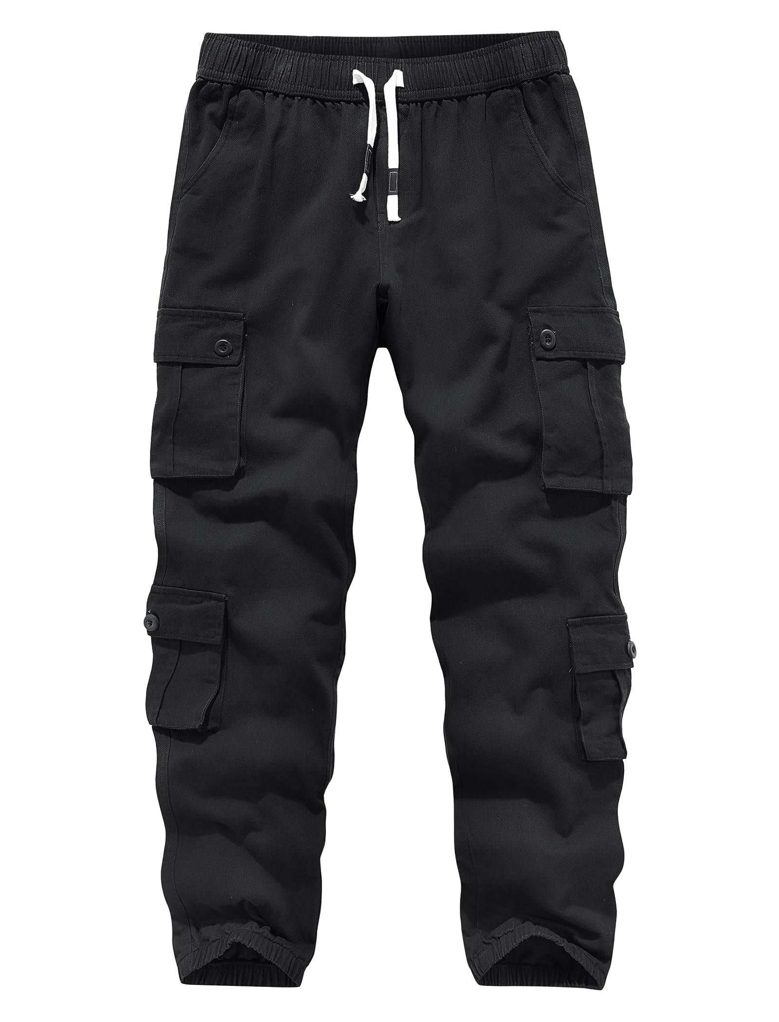 APTRO Herren Cargo Hose Camouflage Freizeithose Elastische Taille Arbeitshose Lange Baumwolle Jogginghose mit 8 Tachen LT23