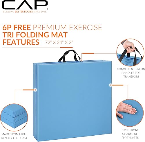 Miniatura 3 de CAP Barbell All Purpose Folding Anti Tear Exercise Training Aerobic Fitness Gym & Gymnastics Balance Mat  Multiple options