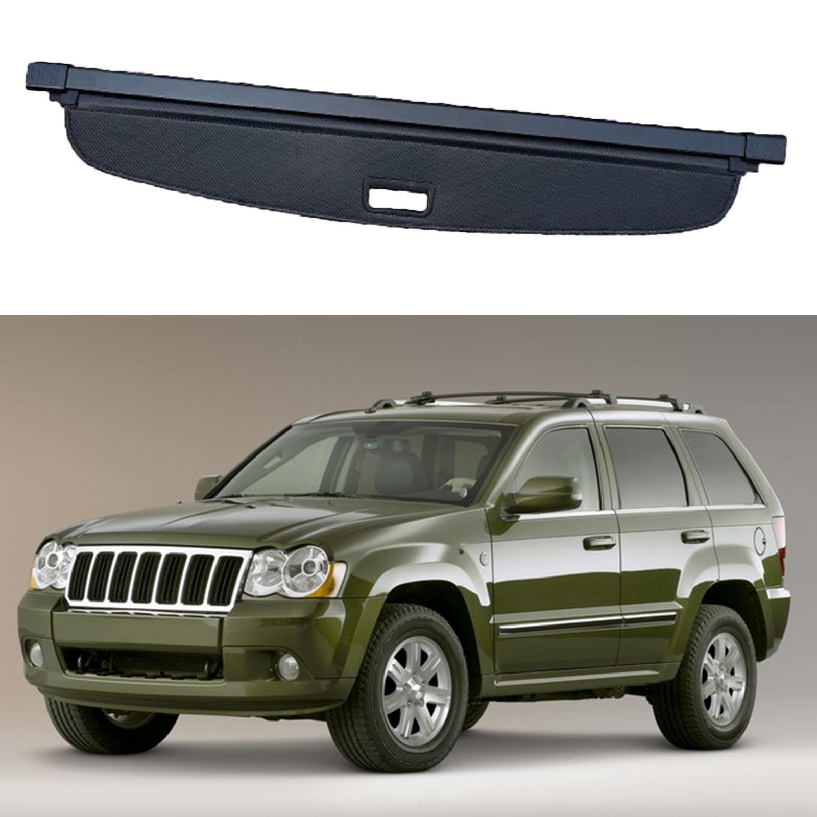 SXLGDW Car Retractable Rear Trunk Parcel Shelf,Compatible with Jeep Grand Cherokee 2006-2010,Car parts