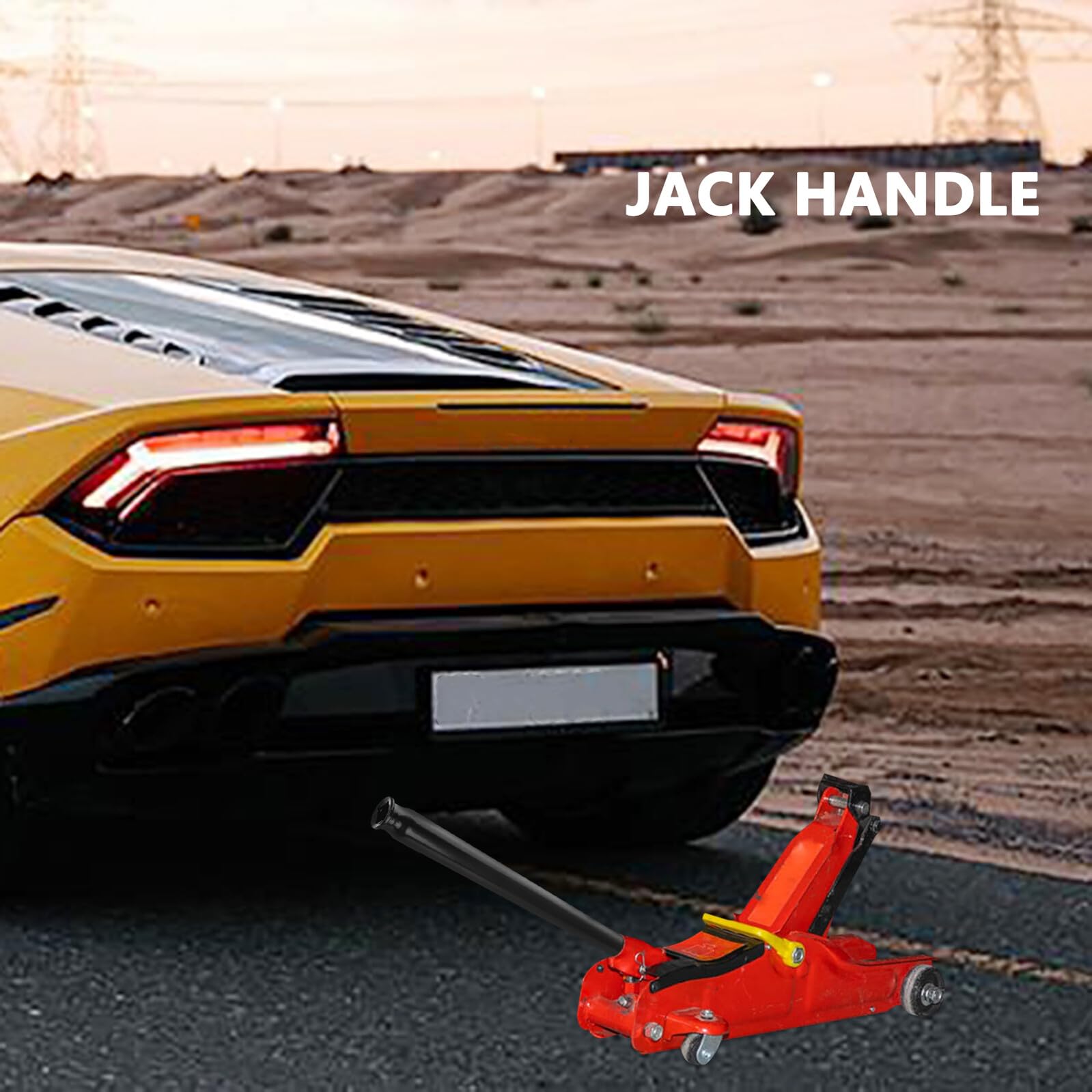 Manico Idraulico Orizzontale per Martinetto Auto Maniglia Sostitutiva Salvaspazio e Portatile per Uso Domestico e Veicolare Impugnatura Leva Facile da Installare e Trasportare
