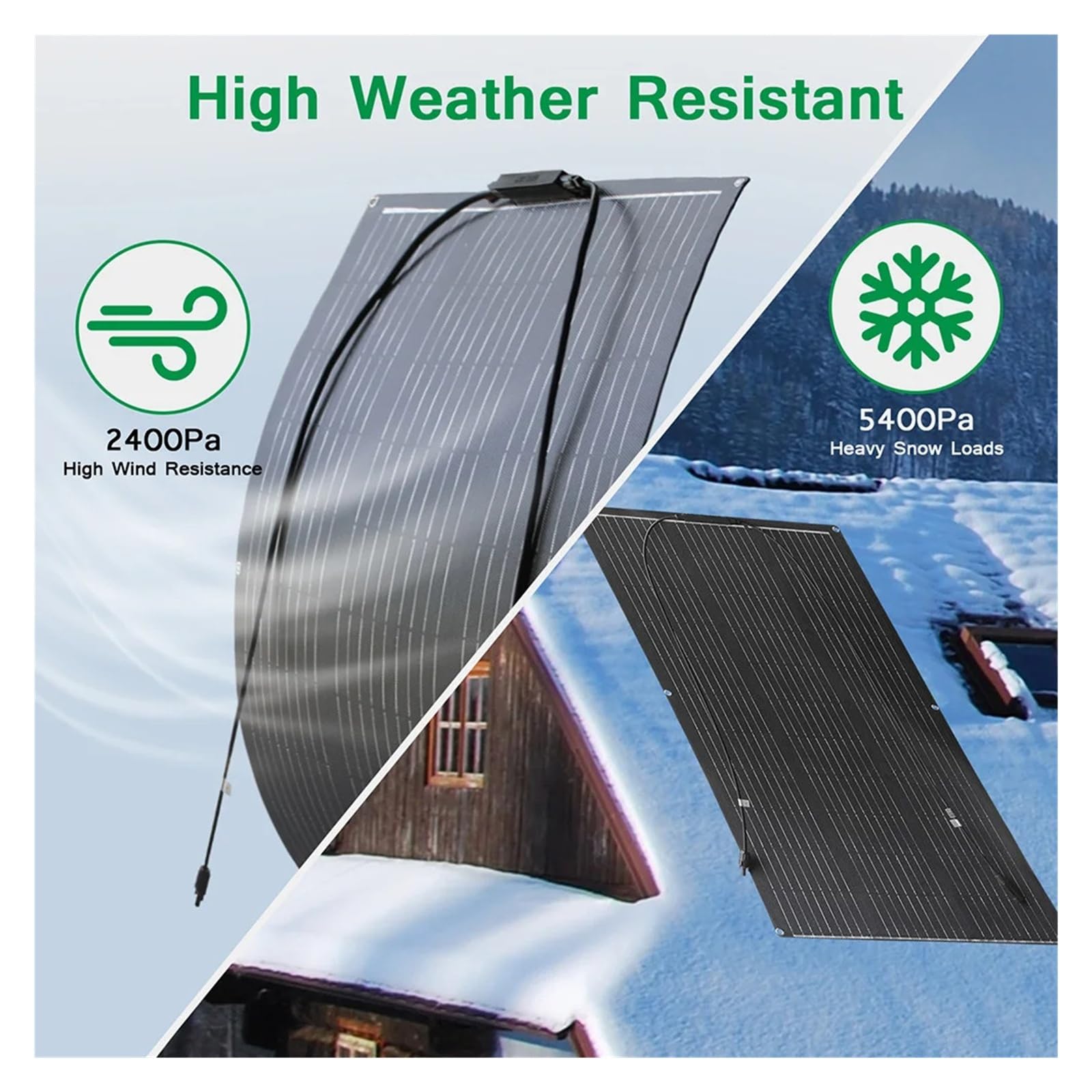 Panel solar 18v ​​100w 200w 300w 400w Célula solar monocristalina impermeable duradera flexible(100w solar panel)