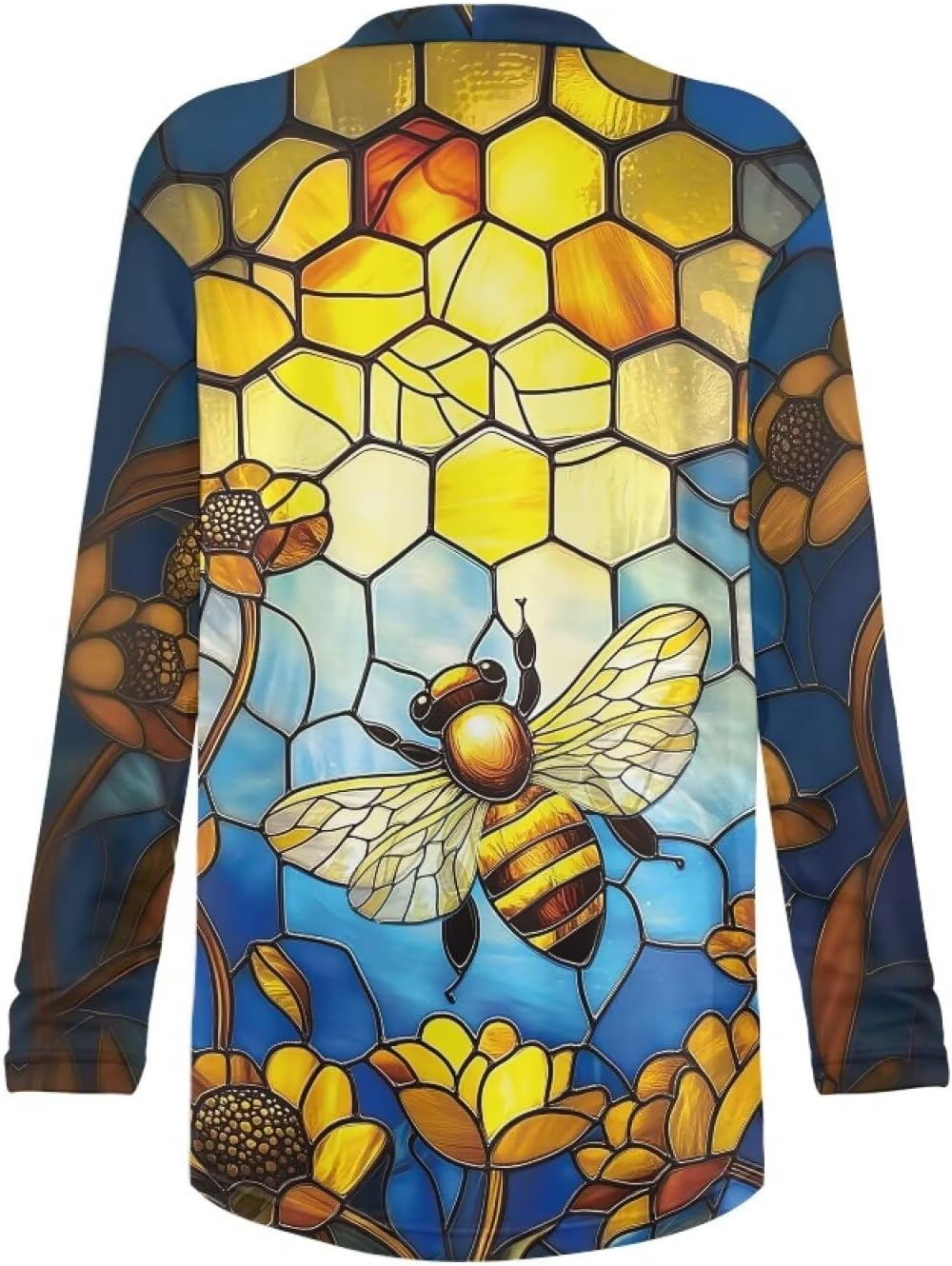 Women's Plus Size Aztec Tribe Print Long Sleeve Open Front Kimono Lightweight Comfy Warm Cardigan Fit Work Travel