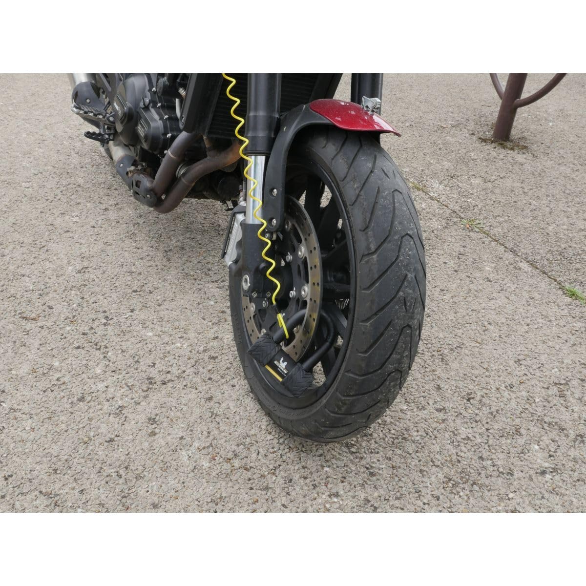 MICHELIN - Antivol Mini U SRA + Cordon de Rappel - Sécurité Moto & Scooter 10/10 - Résistance Coupe-Boulon et Scie - Acier Cémenté - 3 Clés Réversibles - Dimensions Internes 52x85mm - Certifié SRA