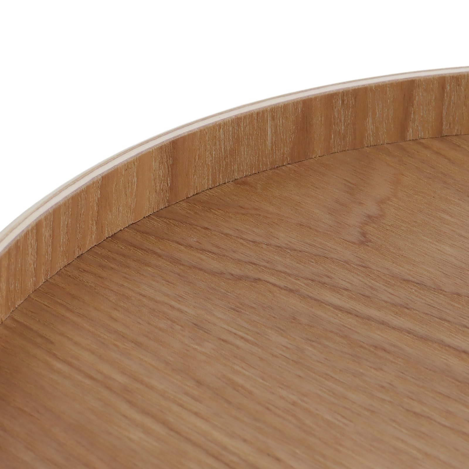 JEUIHAU Confezione da 2 vassoi rotondi in legno, 30 cm, rustici, decorativi in legno, per decorare tavolini da caffè, organizer in soggiorno