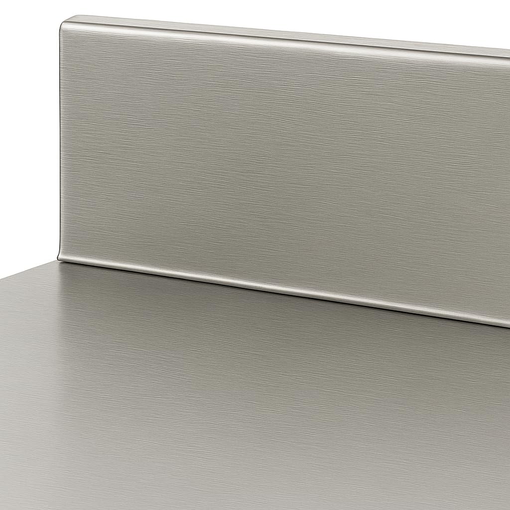Générique Meuble Neutre adossé INOX Professionnel – 1200 mm – Profondeur 700 mm – dosseret Amovible – Portes coulissantes