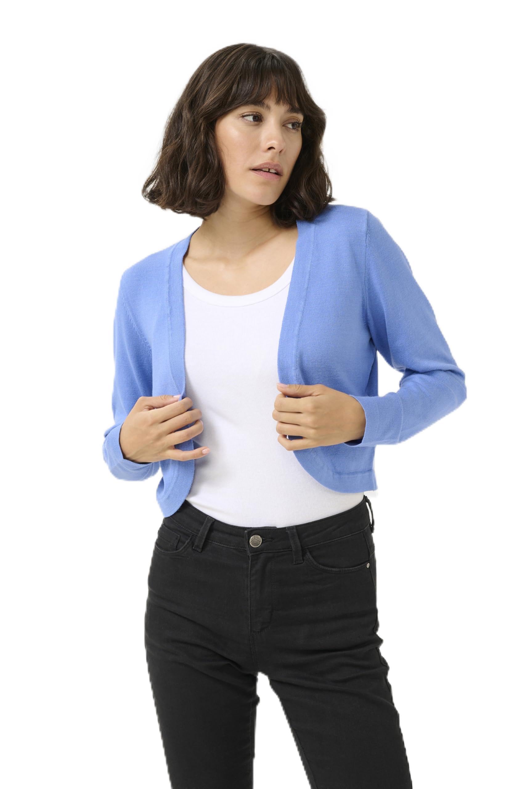 Kaffe Bolero Astrid Kaffe Women's Bolero Astrid Elegant Jacket Long Sleeve Cardigan Bolero Jacket, Ebb And Flow, L