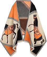 EXTREE Scarfs for Women Pashmina Silky Shawl Wrap for Evening Dressing Blanket Open Front Poncho Cape