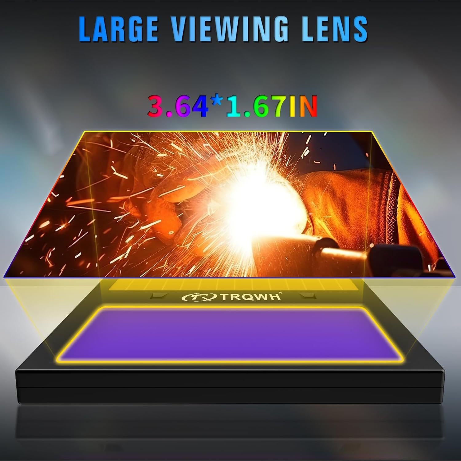 TRQWH Welding Helmet with Light True Color Auto Darkening Welding Helmets for Men Solar Powered Welding Hood with 2 Arc Sensor Wide Shade 4/9-13 for TIG MIG ARC Cool Welder Mask - Image 3