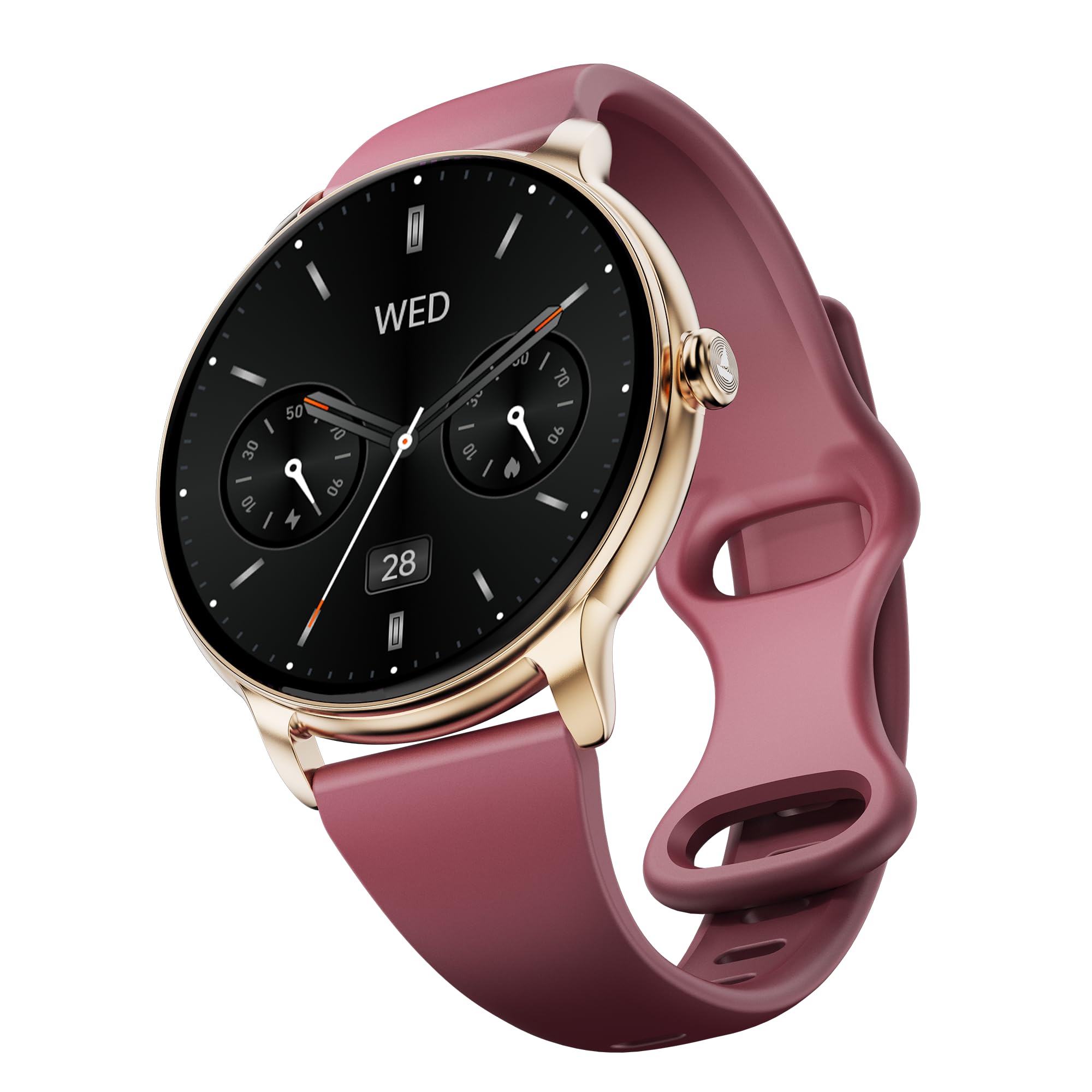 Boat Chrome Iris Fashion Smart Watch for Women - Elegant Ultra-Sleek Dial, Light-Weight Metal Body, 1.32" AMOLED Display, 1000 Nits, AOD, Female Wellness Tracking Watch for Woman (Velvet Wine)-picture-31