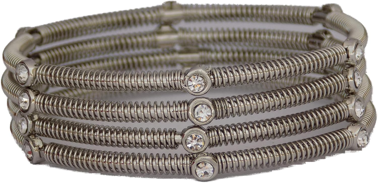 JD'Z COLLECTION Indian Bangles Set of 4 Bangle for women Indian Jewelry Bracelet For Gold Silver Color (Silver, 2.6)