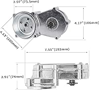 Vista 2 de Caja de reducción de engranajes de transmisión de servicio pesado con embrague de doble cadena Twin-chain para mini moto de bolsillo de 47 cc y 49